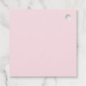 Étiquettes Cadeau Fête de mariage avec un nœud papillon rose (Dos)