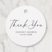 Étiquettes Cadeau Fête de Mariage avec une Écriture Manuscrite Éléga (Devant)