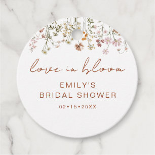 Étiquettes Cadeau Fête de mariage bohème aux fleurs sauvages Amour e