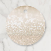 Étiquettes Cadeau Fête de mariage Champagne & Perles Merci (Dos)