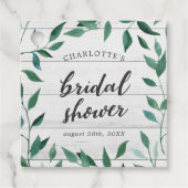 Étiquettes Cadeau Fête de mariage champêtre avec végétation luxurian (Devant)