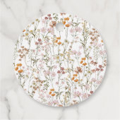 Étiquettes Cadeau Fête de mariage champêtre bohème dans un jardin en (Dos)