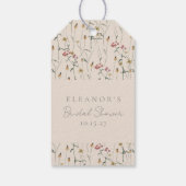 Étiquettes-cadeau Fête de Mariage Champêtre Fleurs Sauvages Personna (Dos)
