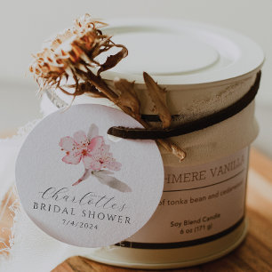 Étiquettes Cadeau Fête de Mariage "Délice de Fleurs de Cerisier"