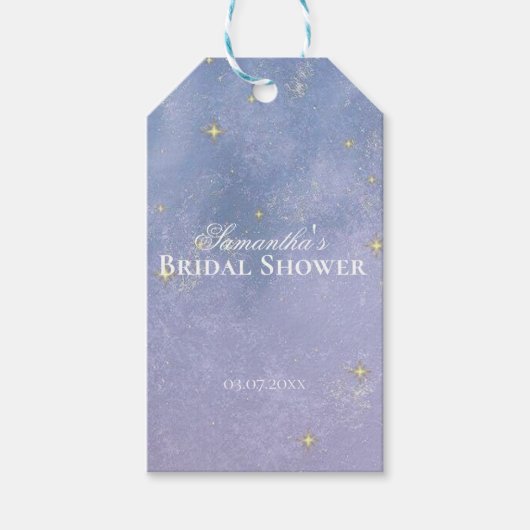 Étiquettes-cadeau Fête de Mariage Écrit dans les Étoiles (Devant)