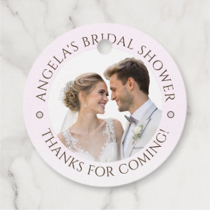 Étiquettes Cadeau Fête de mariage élégante et tendre rose pour la fu