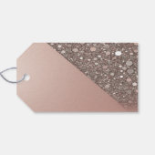 Étiquettes-cadeau Fête de Mariage Élégante Rose Gold (Dos (Horizontal))