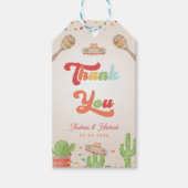 Étiquettes-cadeau Fête de Mariage Fiesta Remerciements Groovy (Devant)