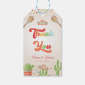 Étiquettes-cadeau Fête de Mariage Fiesta Remerciements Groovy (Dos)