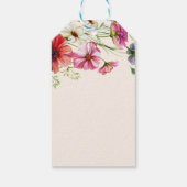 Étiquettes-cadeau Fête de mariage floral aquarelle (Dos)