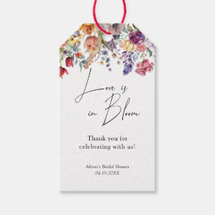 Étiquettes-cadeau Fête de mariage floral printanier couleur amour en