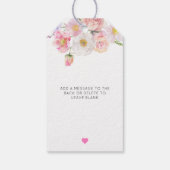 Étiquettes-cadeau Fête de mariage floral rose Eloise (Dos)