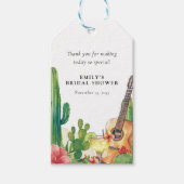 Étiquettes-cadeau Fête de mariage florale Cactus Fiesta (Devant)