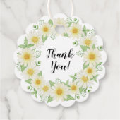Étiquettes Cadeau Fête de mariage Fresh Daisy (Dos)