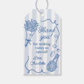 Étiquettes-cadeau Fête de Mariage Handrawn Frais du Marché (Devant)