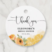 Étiquettes Cadeau Fête de mariage Lemons and Flowers (Devant)