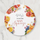 Étiquettes Cadeau Fête de mariage Main Squeeze Citron  (Devant)