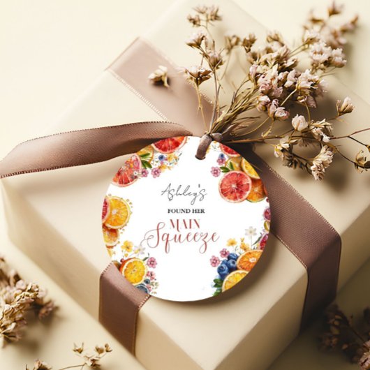 Étiquettes Cadeau Fête de mariage Main Squeeze Citron 