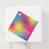 Étiquettes Cadeau Fête de mariage moderne et holographique à dégradé (En situation)