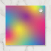 Étiquettes Cadeau Fête de mariage moderne et holographique à dégradé (Dos)