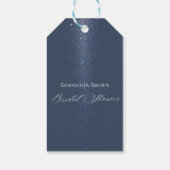 Étiquettes-cadeau Fête de mariage Moon Stars & String Lights (Dos)