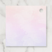 Étiquettes Cadeau Fête de mariage pastel violet bleu Cloud Nine (Dos)