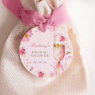 Étiquettes Cadeau Fête de mariage Petals Prosecco