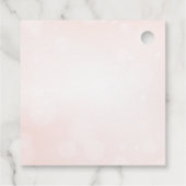 Étiquettes Cadeau Fête de mariage rose Perles et Prosecco  (Dos)