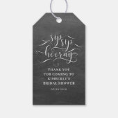 Étiquettes-cadeau Fête de Mariage Sip Sip Hooray (Devant)