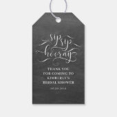 Étiquettes-cadeau Fête de Mariage Sip Sip Hooray (Dos)