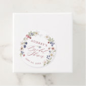 Étiquettes Cadeau Fête de Mariage Sucrée aux Baies Baies Sauvages &  (En situation)