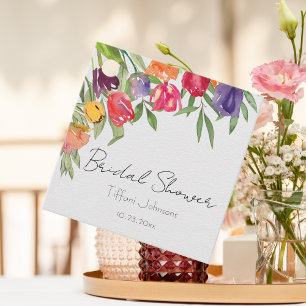 Étiquettes Cadeau Fête de mariage tulipes et verdure amusante et lum