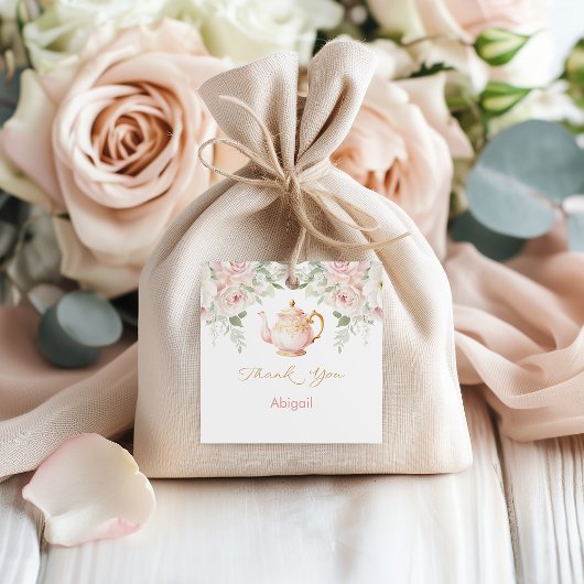 Étiquettes Cadeau Fête de Mariée sur le thème du Thé