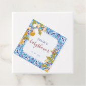 Étiquettes Cadeau Fête de naissance Citron Bleu Jaune Amalfi Coast (En situation)
