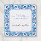 Étiquettes Cadeau Fête de naissance Citron Bleu Jaune Amalfi Coast (Dos)