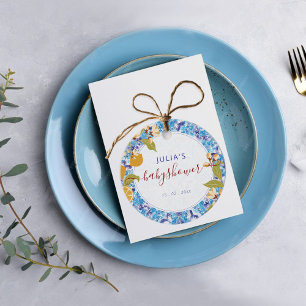 Étiquettes Cadeau Fête de naissance Citron Bleu Jaune Amalfi Coast