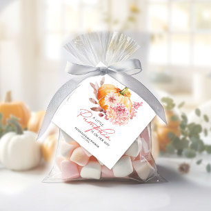 Étiquettes Cadeau Fête de naissance de bébé citrouille d'automne Per