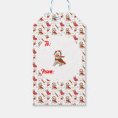 Étiquettes-cadeau Fête de Noël avec Yorkie (Devant)