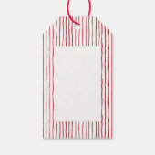 Étiquettes-cadeau Fête de noël de l'aquarelle et des rayures (Dos)