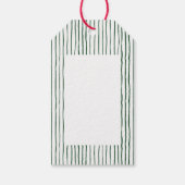 Étiquettes-cadeau Fête de noël de l'aquarelle et des rayures (Dos)