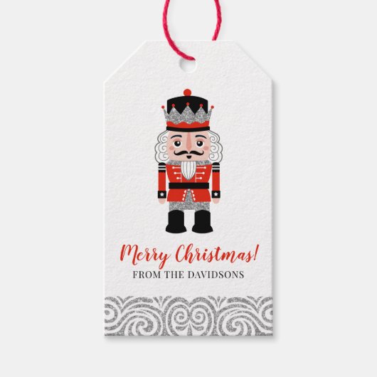 Étiquettes-cadeau Fête de Noël de Nutcracker (Devant)
