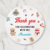 Étiquettes Cadeau Fête de Noël d'hiver (Devant)