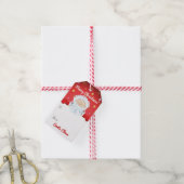 Étiquettes-cadeau Fête de Noël du Père Noël (Avec de la ficelle)
