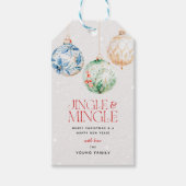 Étiquettes-cadeau Fête de Noël Jingle & Mingle (Devant)