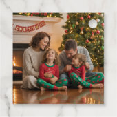 Étiquettes Cadeau Fête de Noël Poinsettia Bow (Dos)