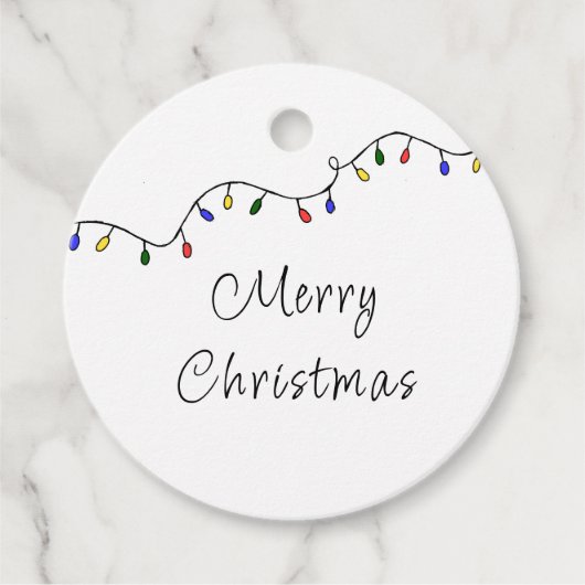 Étiquettes Cadeau Fête de Noël Rétro (Devant)