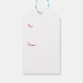Étiquettes-cadeau Fête de Noël Rouge Personnalisé (Dos)