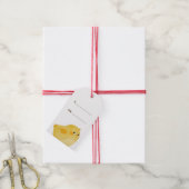 Étiquettes-cadeau Fête de Pâques avec petit poulet jaune (Avec de la ficelle)