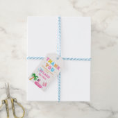 Étiquettes-cadeau Fête de piscine d'été tropicale Splash Merci  (Avec de laficelle)