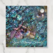 Étiquettes Cadeau Fête de plage Coquille d'Abalone Iridescent Arc-en (Dos)